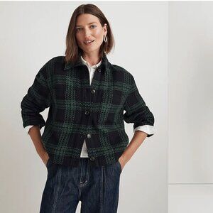 Madewell Flannel Boxy Shirt-Jacket in Plaid Small